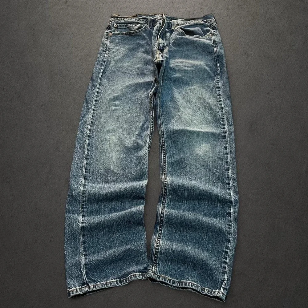 Y2K 2000s Levi's 505 Mid Wash Skater Grunge Blue Denim Jeans